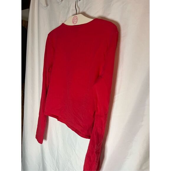 Wild Fable Red Long Sleeve Cropped Top Woman’s Size Medium - Picture 7 of 7